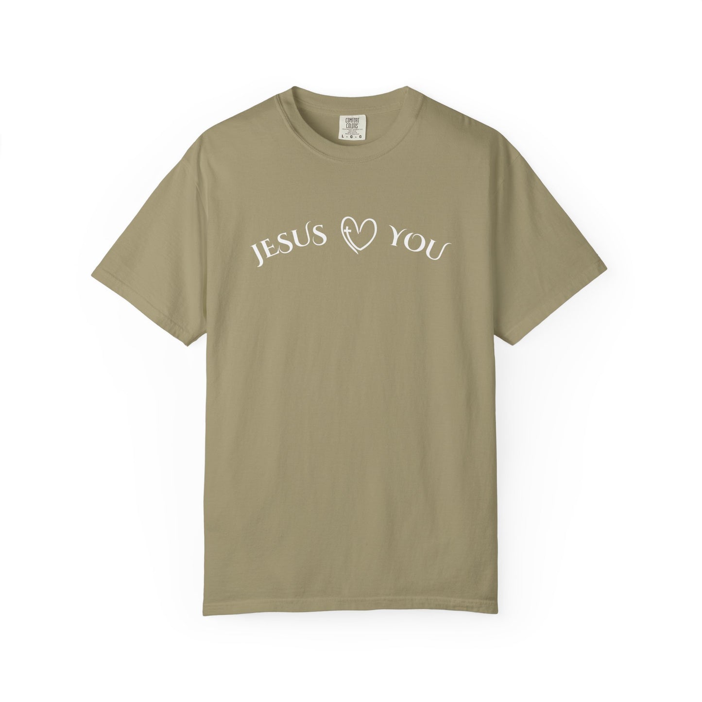 Jesus Loves You – Comfort Colors 1717 Christian T-Shirt | Faith-Based Graphic Tee for Men