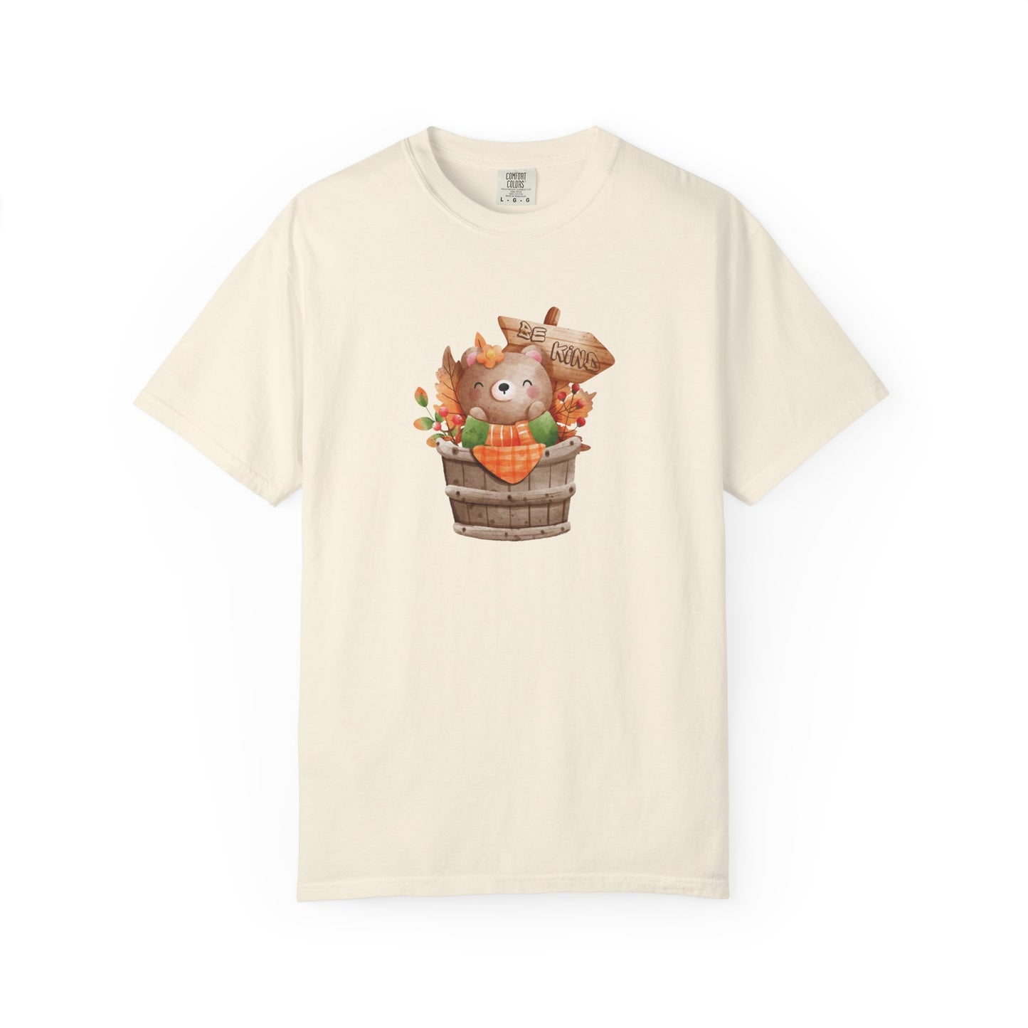 Be Kind Autumn Bear Comfort Colors Shirt | Fall Graphic Tee | Cozy Vintage Aesthetic Men's T-Shirt