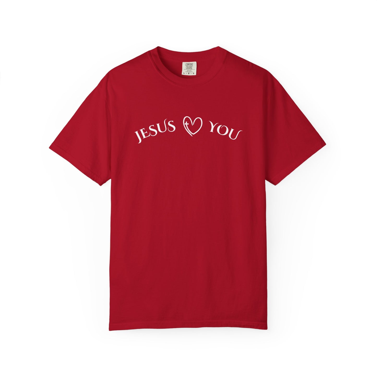 Jesus Loves You – Comfort Colors 1717 Christian T-Shirt | Faith-Based Graphic Tee for Men