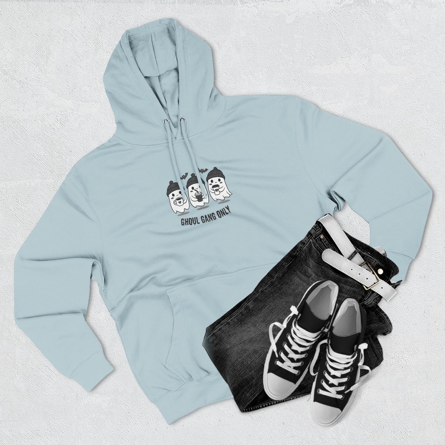 Ghoul Gang Only – Three-Panel Fleece Hoodie | Cozy Halloween Ghost Pullover, Women's Hoodie
