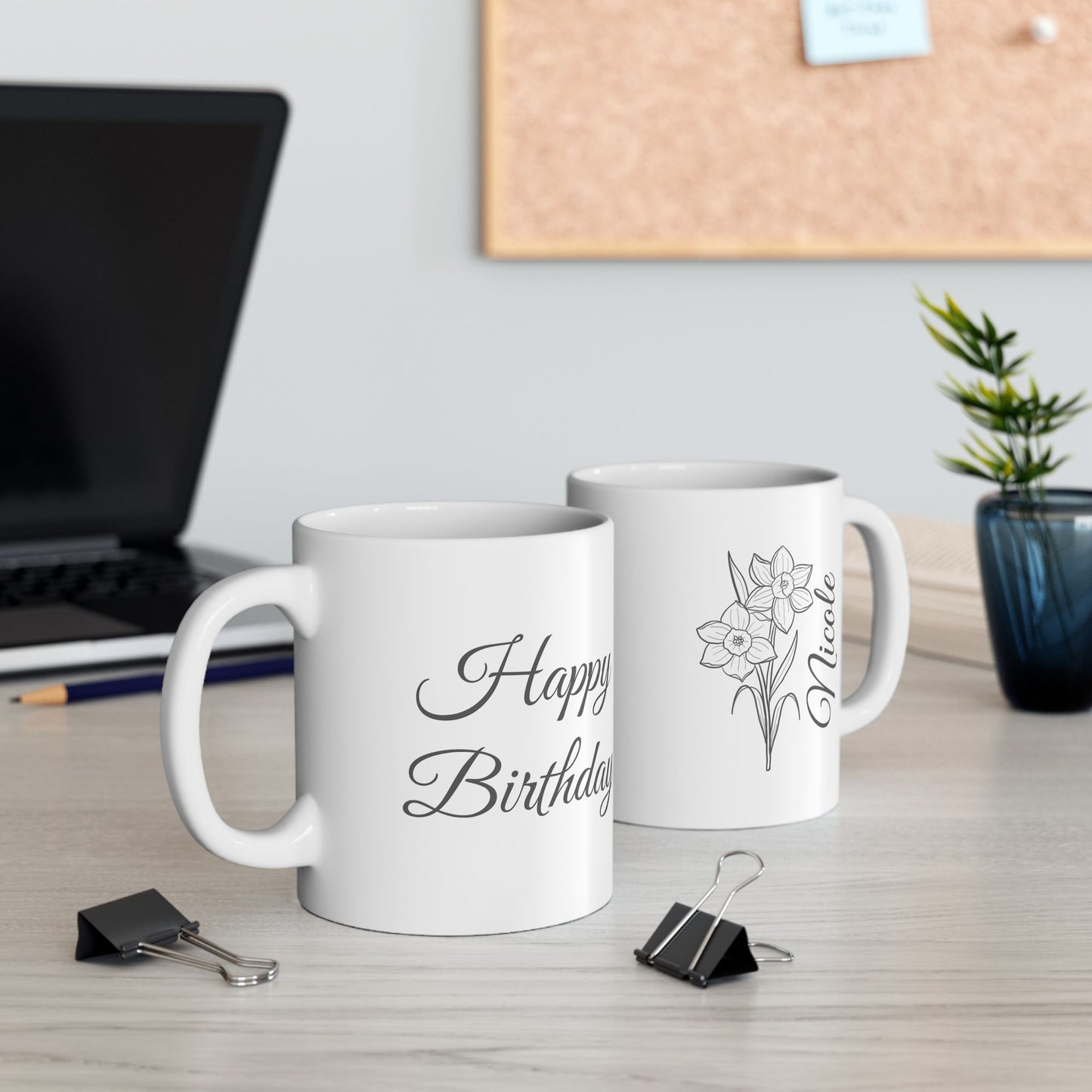 Personalized Birth Flower Mug – Custom Floral Coffee Cup | Gift for Mom, Daughter, Best Friend | Unique Birthday or Friendship Gift