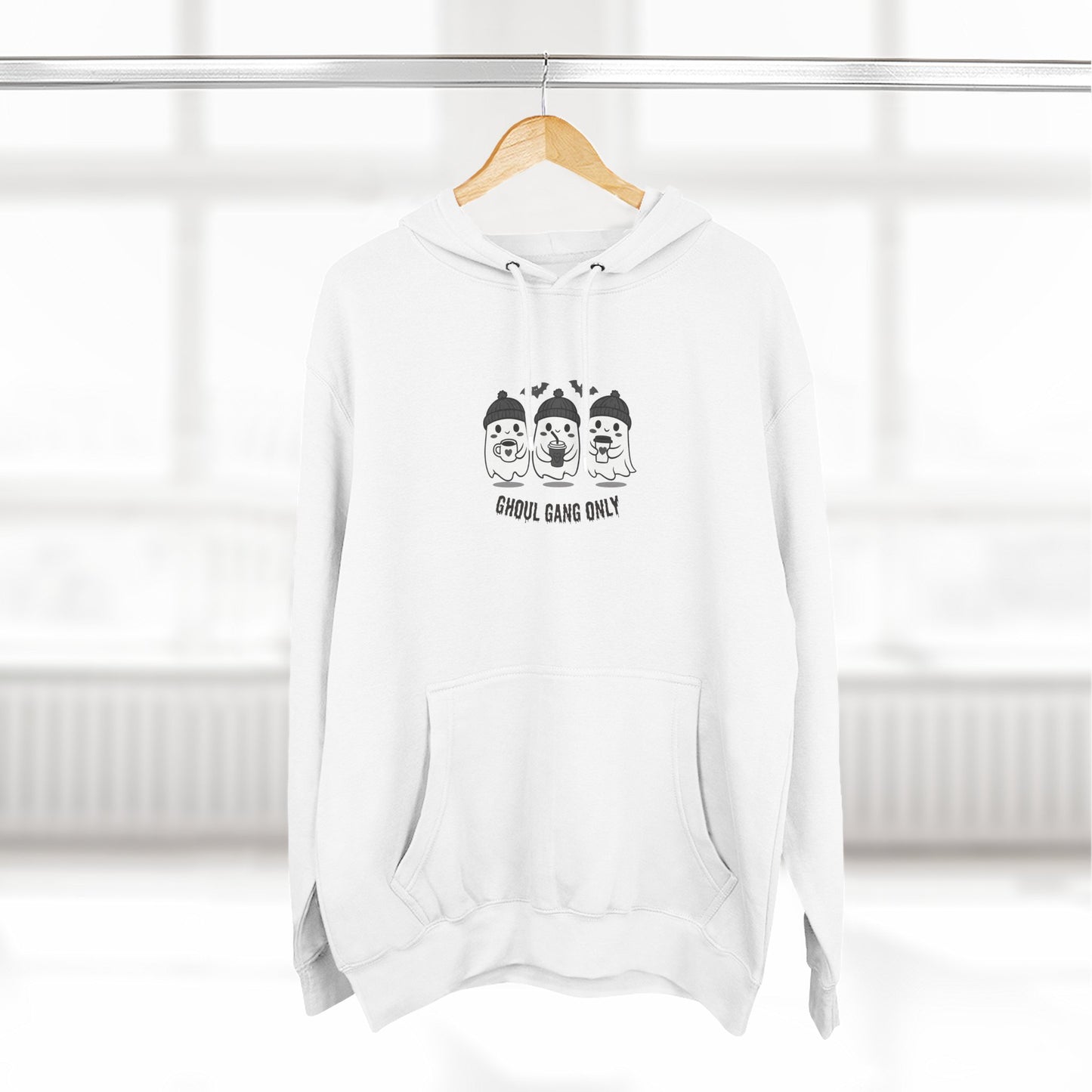 Ghoul Gang Only – Three-Panel Fleece Hoodie | Cozy Halloween Ghost Pullover, Women's Hoodie