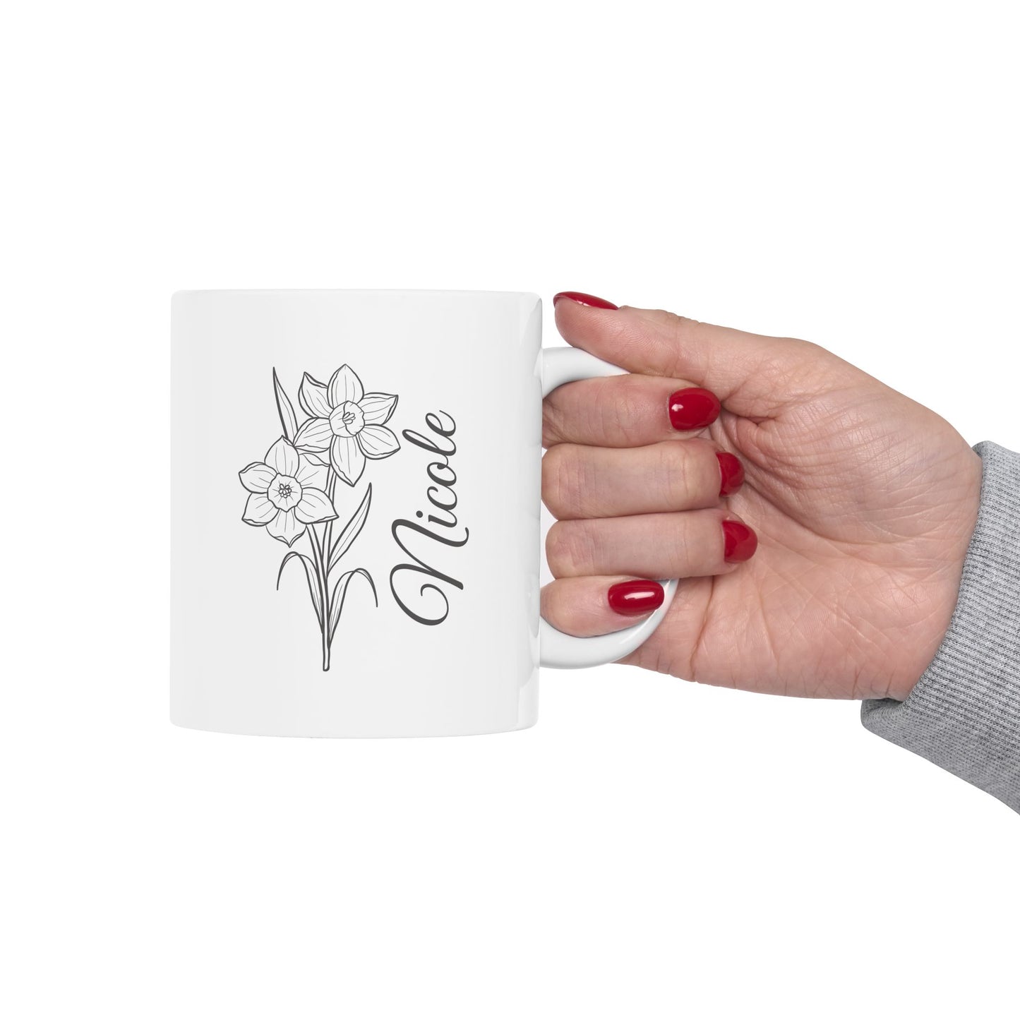 Personalized Birth Flower Mug – Custom Floral Coffee Cup | Gift for Mom, Daughter, Best Friend | Unique Birthday or Friendship Gift