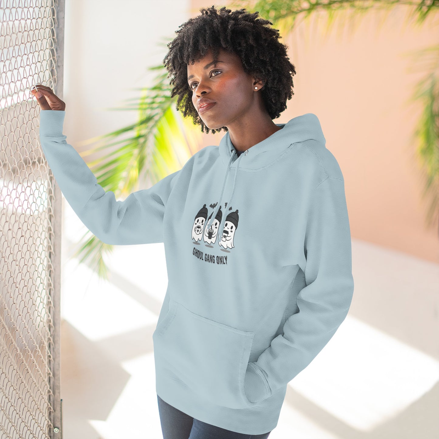 Ghoul Gang Only – Three-Panel Fleece Hoodie | Cozy Halloween Ghost Pullover, Women's Hoodie