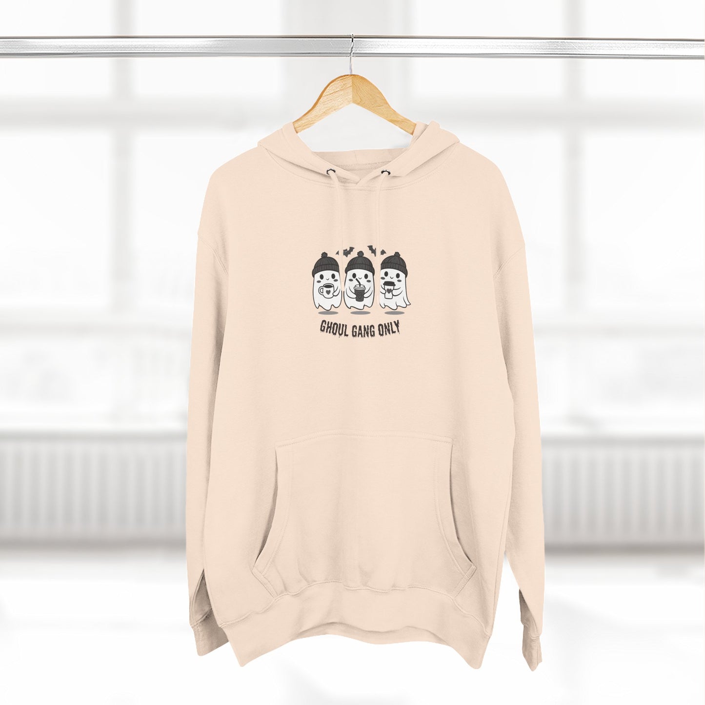 Ghoul Gang Only – Three-Panel Fleece Hoodie | Cozy Halloween Ghost Pullover, Women's Hoodie