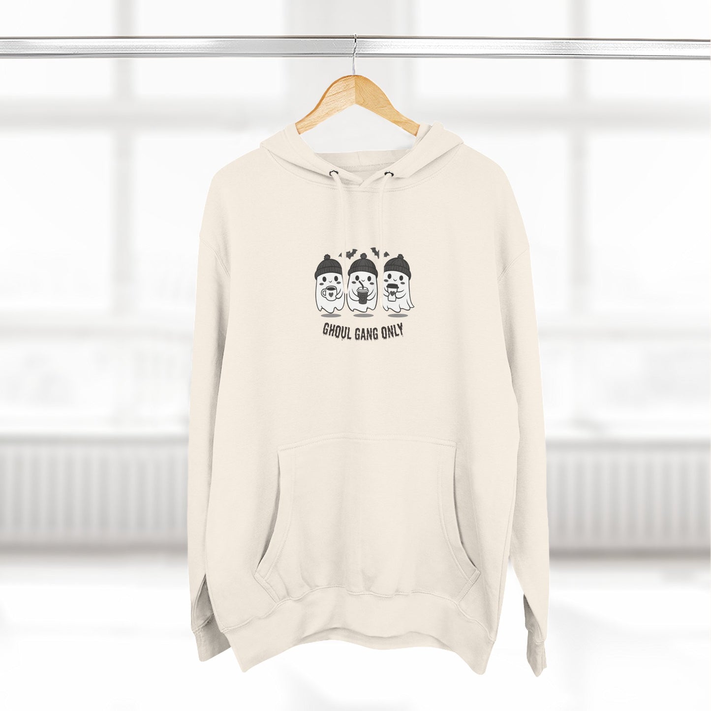 Ghoul Gang Only – Three-Panel Fleece Hoodie | Cozy Halloween Ghost Pullover, Women's Hoodie