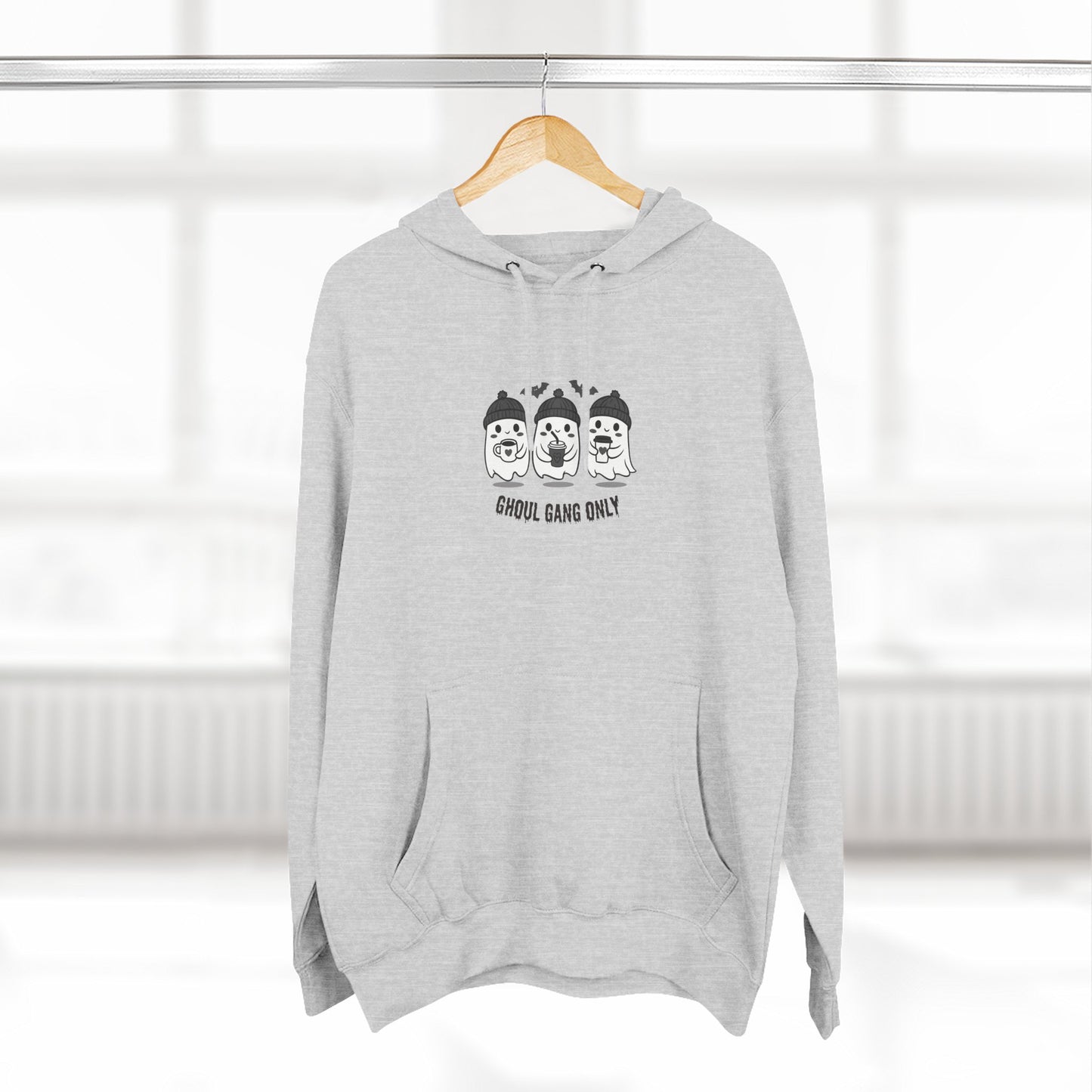 Ghoul Gang Only – Three-Panel Fleece Hoodie | Cozy Halloween Ghost Pullover, Women's Hoodie