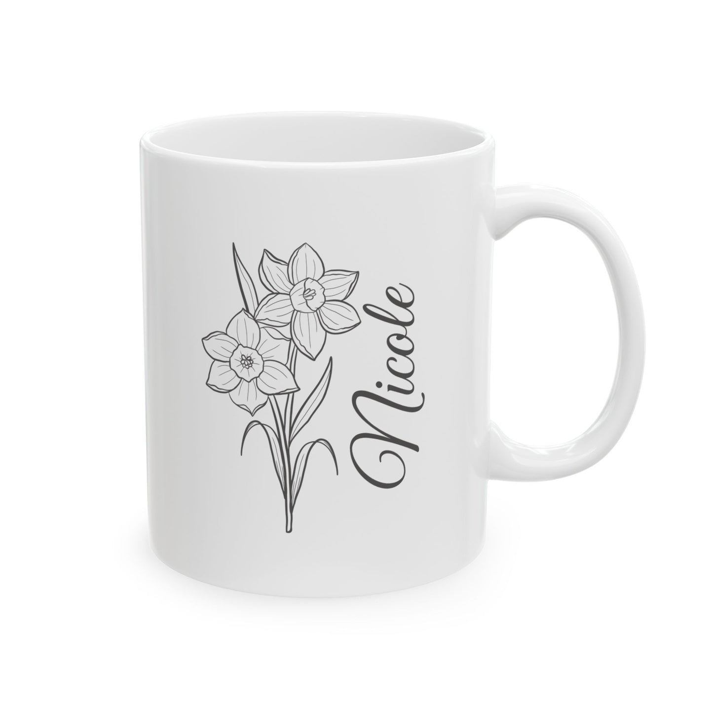 Personalized Birth Flower Mug – Custom Floral Coffee Cup | Gift for Mom, Daughter, Best Friend | Unique Birthday or Friendship Gift
