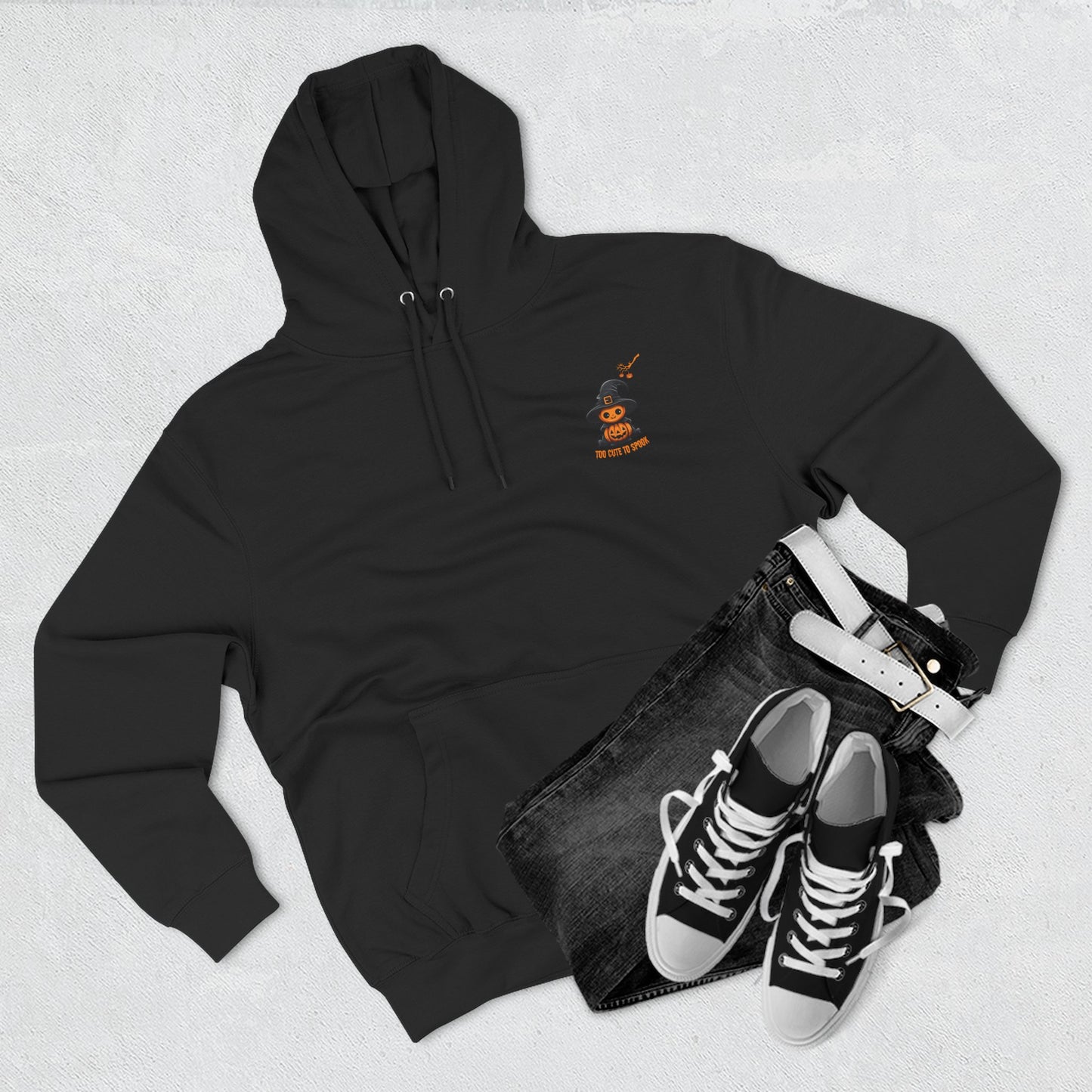 Too Cute To Spook - Three-Panel Fleece Hoodie, Premium Women's Hoodie