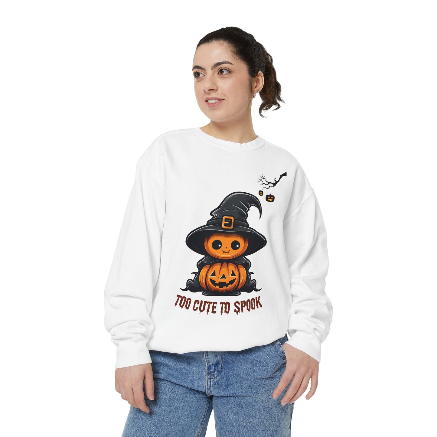 Too Cute To Spook - Womens Sweatshirt, Halloween Sweatshirts