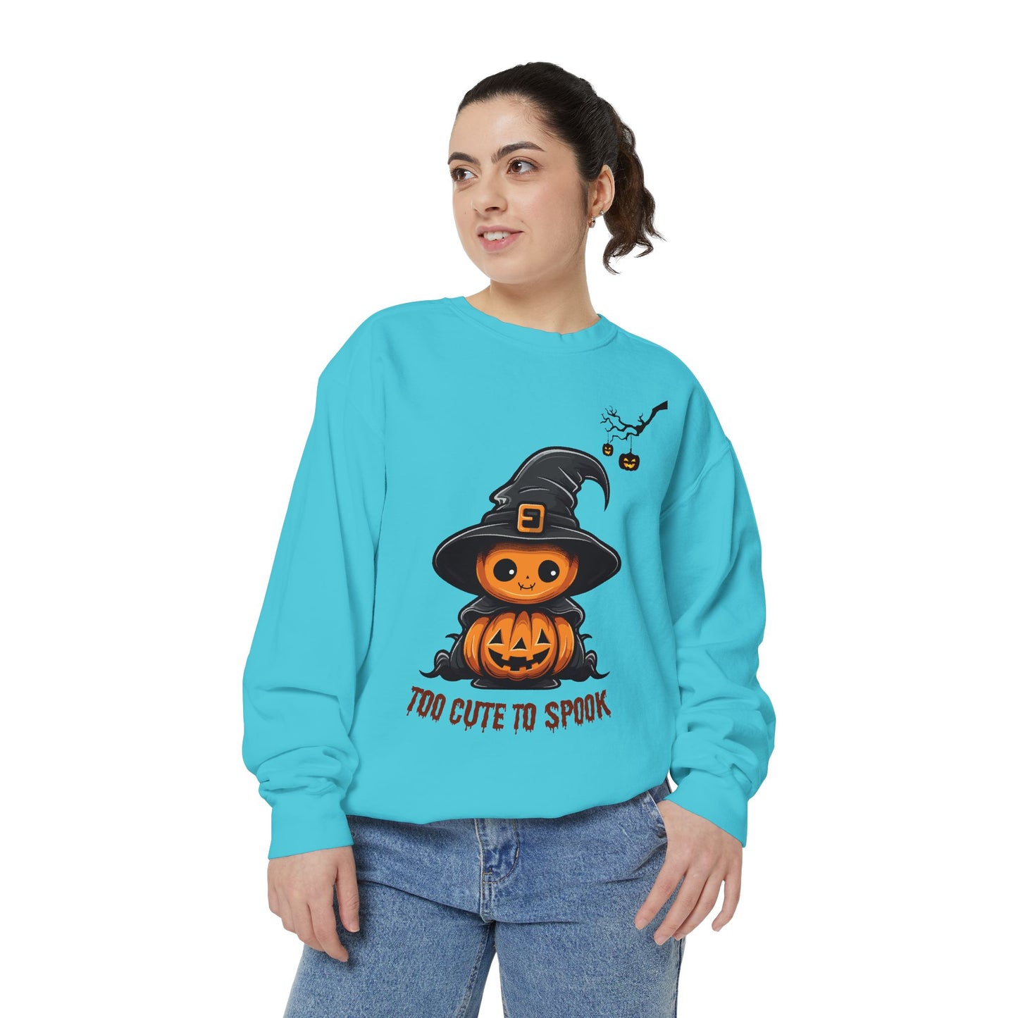 Too Cute To Spook - Womens Sweatshirt, Halloween Sweatshirts