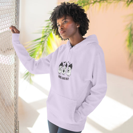 Ghoul Gang Only – Three-Panel Fleece Hoodie | Cozy Halloween Ghost Pullover, Women's Hoodie