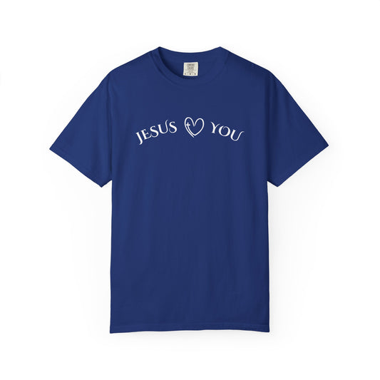 Jesus Loves You – Comfort Colors 1717 Christian T-Shirt | Faith-Based Graphic Tee for Men