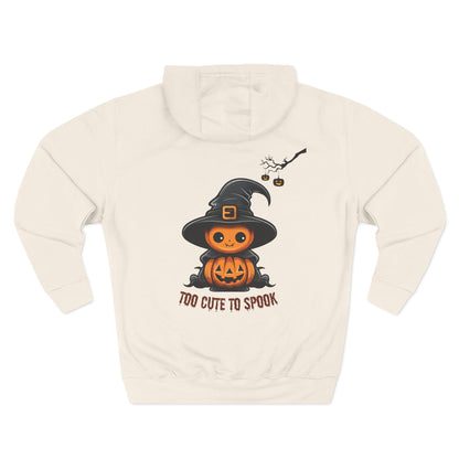 Too Cute To Spook - Three-Panel Fleece Hoodie, Premium Women's Hoodie