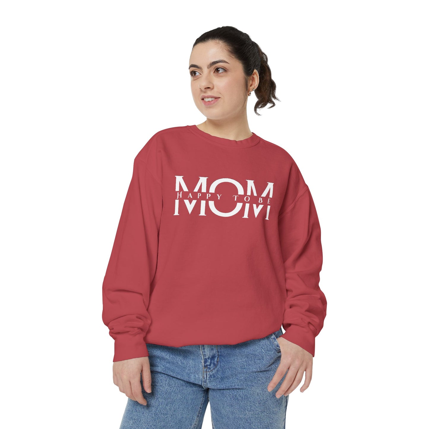 Happy To Be Mom Sweatshirt – Cozy Cotton Blend, Relaxed Fit, Perfect Gift for Moms