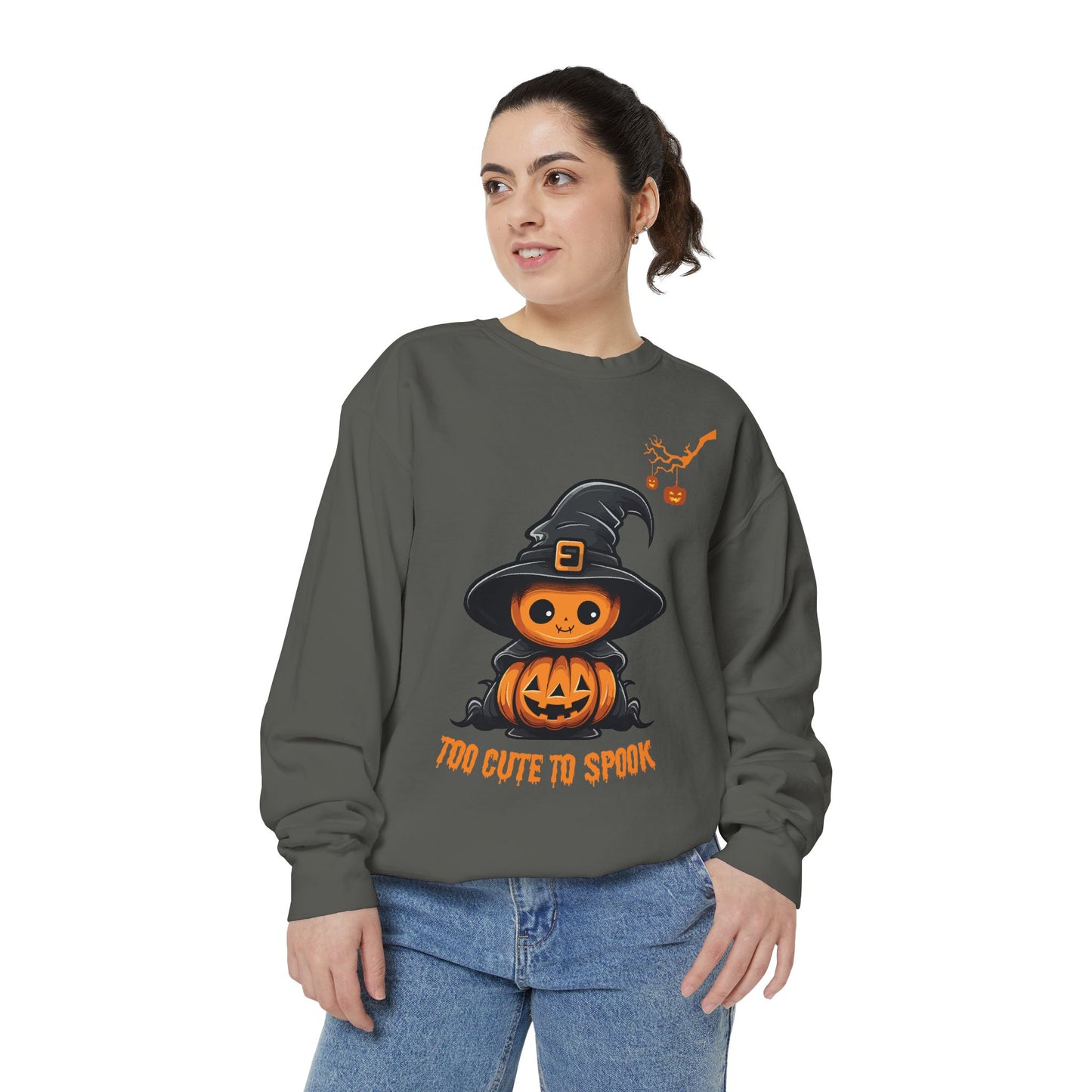 Too Cute To Spook - Womens Sweatshirt, Halloween Sweatshirts